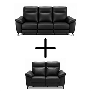 Dallas 3+2 pers. sofa med el-recliner - Læder